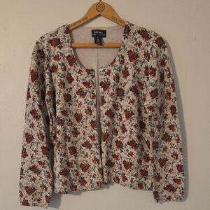 Lauren Ralph Lauren Floral Cardigan And Tank Top
